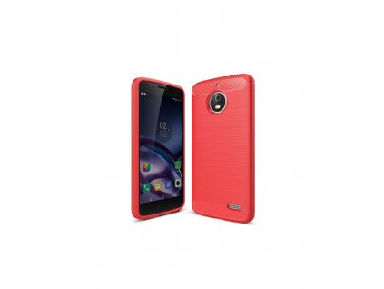 Puzdro Motorola Moto E4 karbonová textúra červená farba