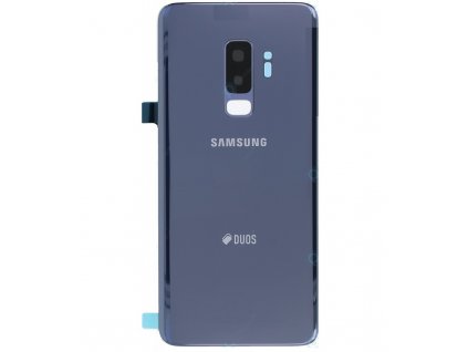Zadný kryt Samsung Galaxy S9 Plus so sklíčkom kamery modrá farba Logo Duos