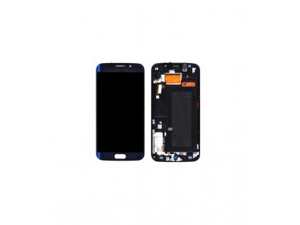 LCD displej dotyková plocha s rámom OEM Samsung Galaxy S6 Edge G925F modrá farba