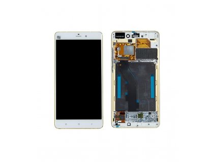 LCD Displej a dotyková plocha s rámom Xiaomi Mi Note Pro biela farba