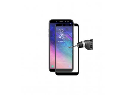 Ochranné tvrdené sklo 3D Samsung A6 Plus 2018 čierna farba