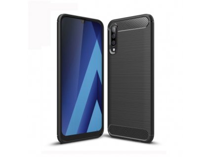 Puzdro Samsung Galaxy A70 karbónová textúra čierna farba