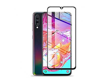 5D Ochranné tvrdené sklo Samsung Galaxy A70 čierna farba