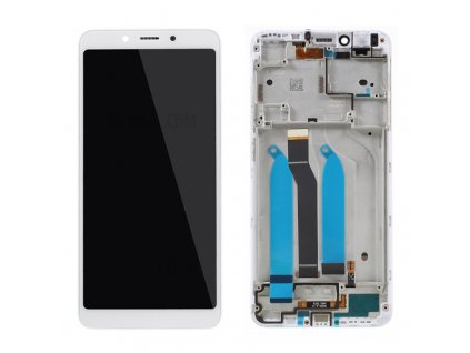 LCD Displej + Dotykové sklo Xiaomi Redmi 6 s rámom biela farba