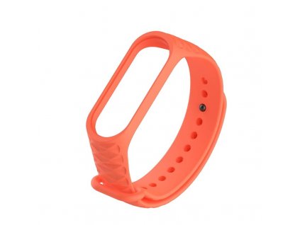 Silikonovy remienok pre Xiaomi Mi Band 3 vrubkovany oranzovy 800x800