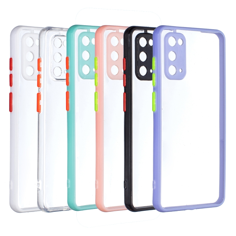 Puzdro Samsung Galaxy A72 4G/5G transparentné s červenými tlačítkami