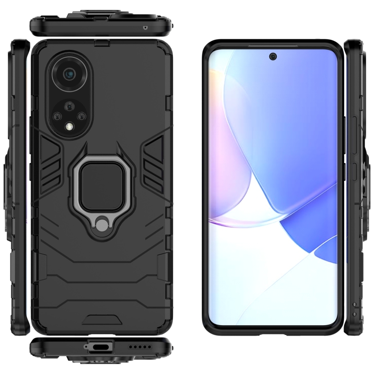 Puzdro Huawei nova 9 s držiakom čierna farba