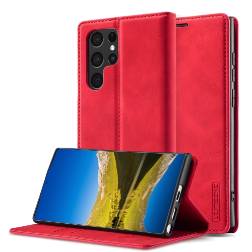 Knižkové Puzdro Samsung Galaxy S22 Ultra 5G LC.IMEEKE červená farba