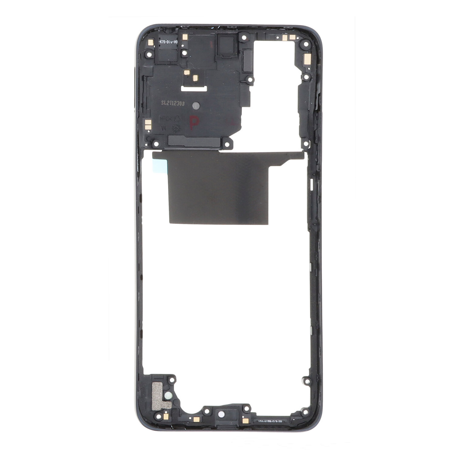 Stredový rám Xiaomi Redmi Note 11s čierna farba