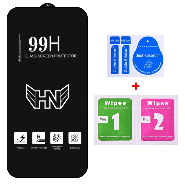 99H Ochranné tvrdené sklo iPhone 14 Plus High Aluminum čierna farba