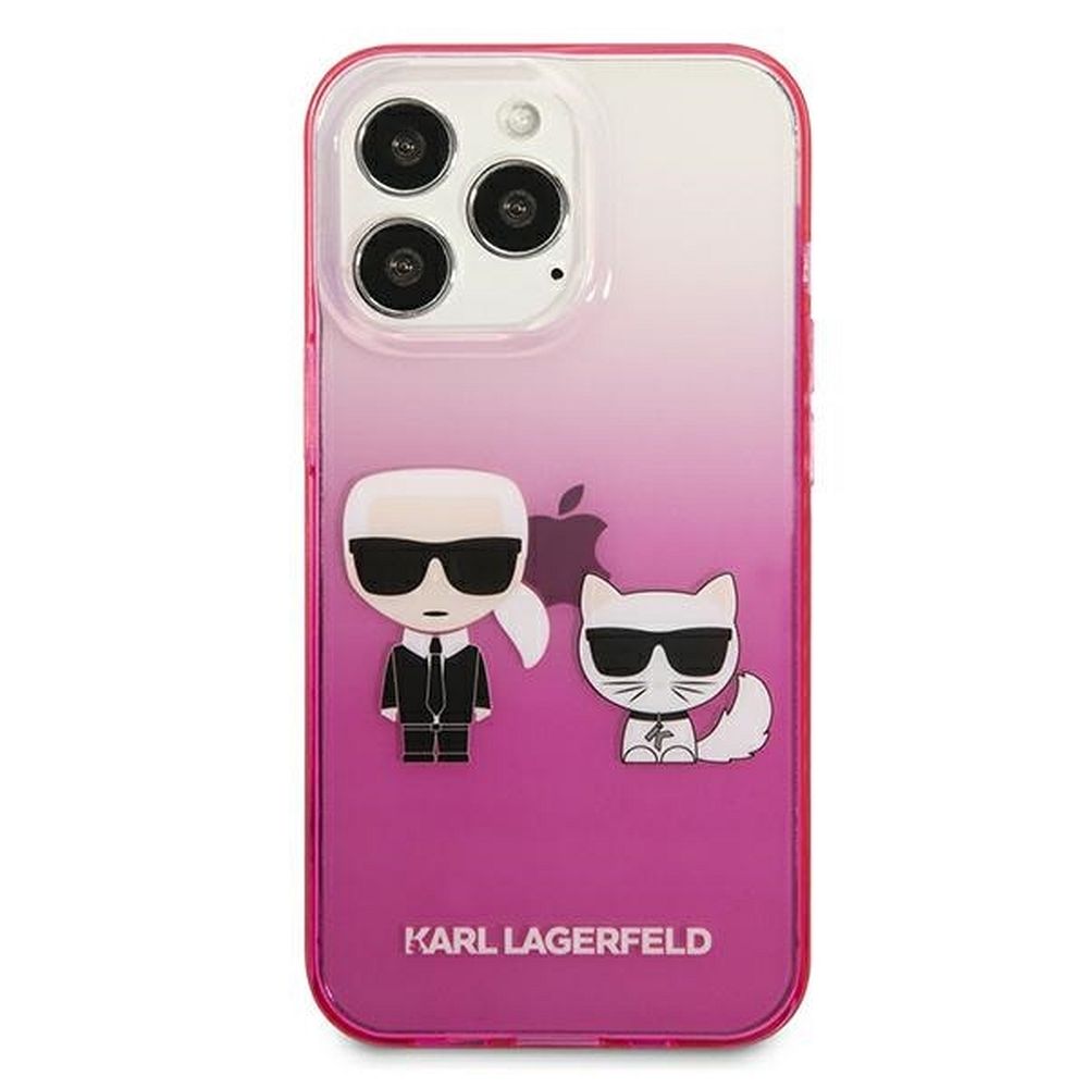 Puzdro KARL LAGERFELD KLHCP13LTGKCP iPhone 13 Pro ružová farba