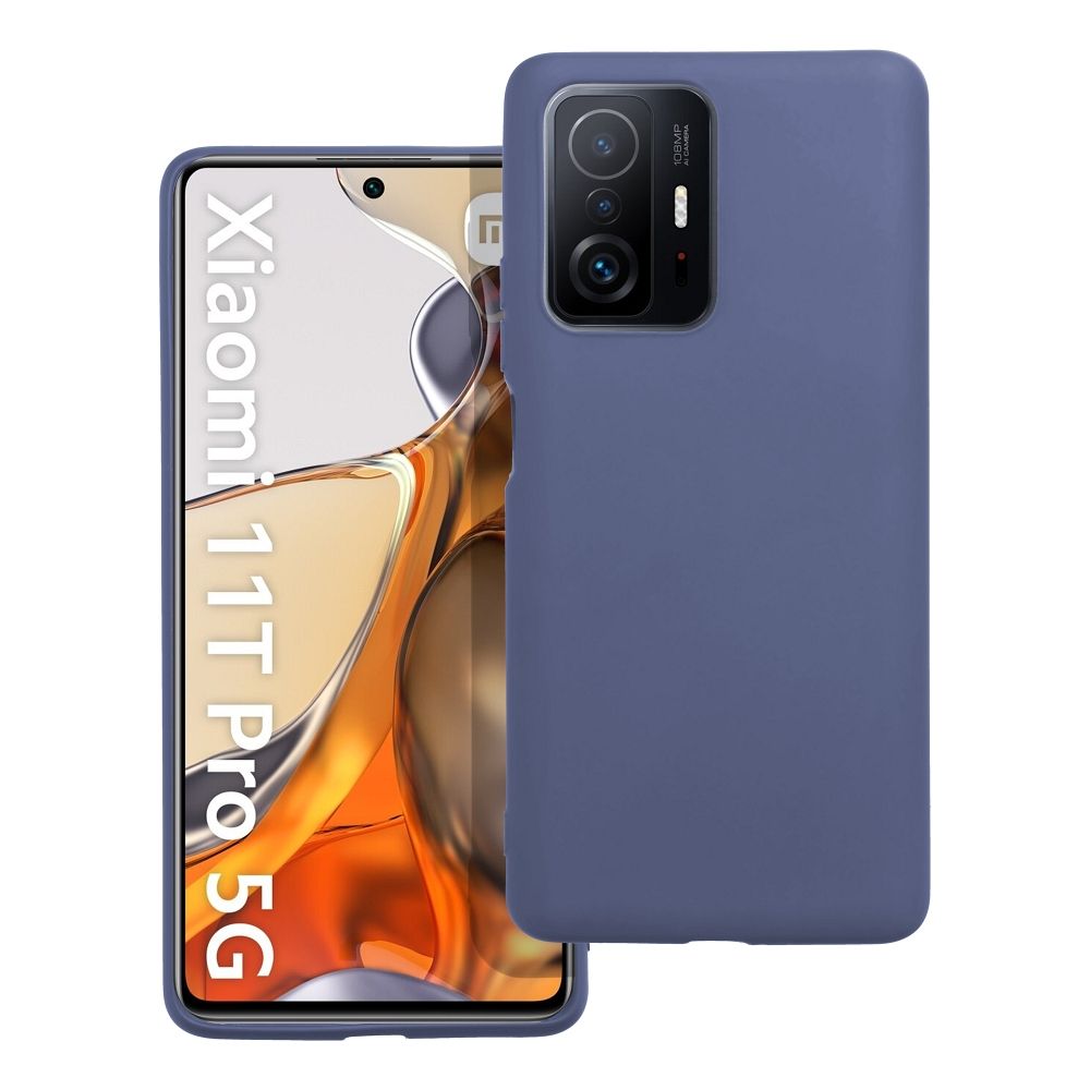 Puzdro Xiaomi 11T / 11T Pro matné tmavo-modrá farba