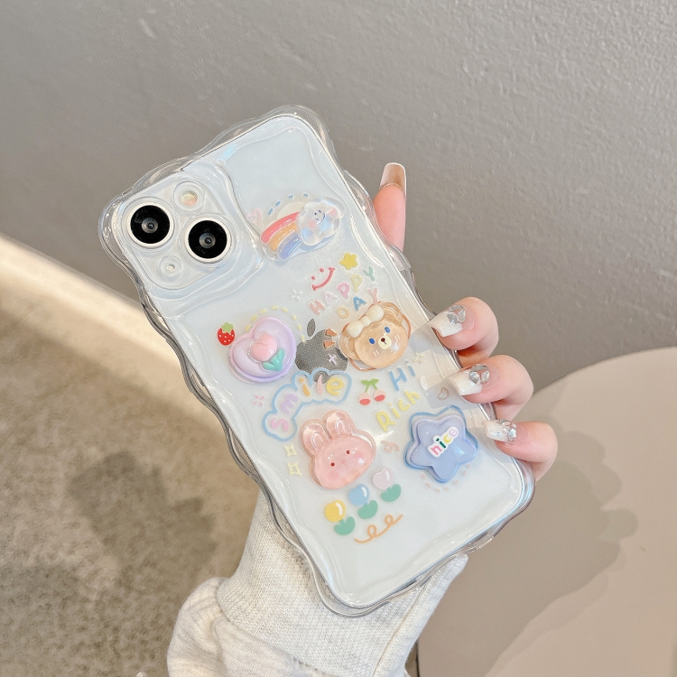 Puzdro iPhone 12 Pro detský motív s náramkom priesvitné