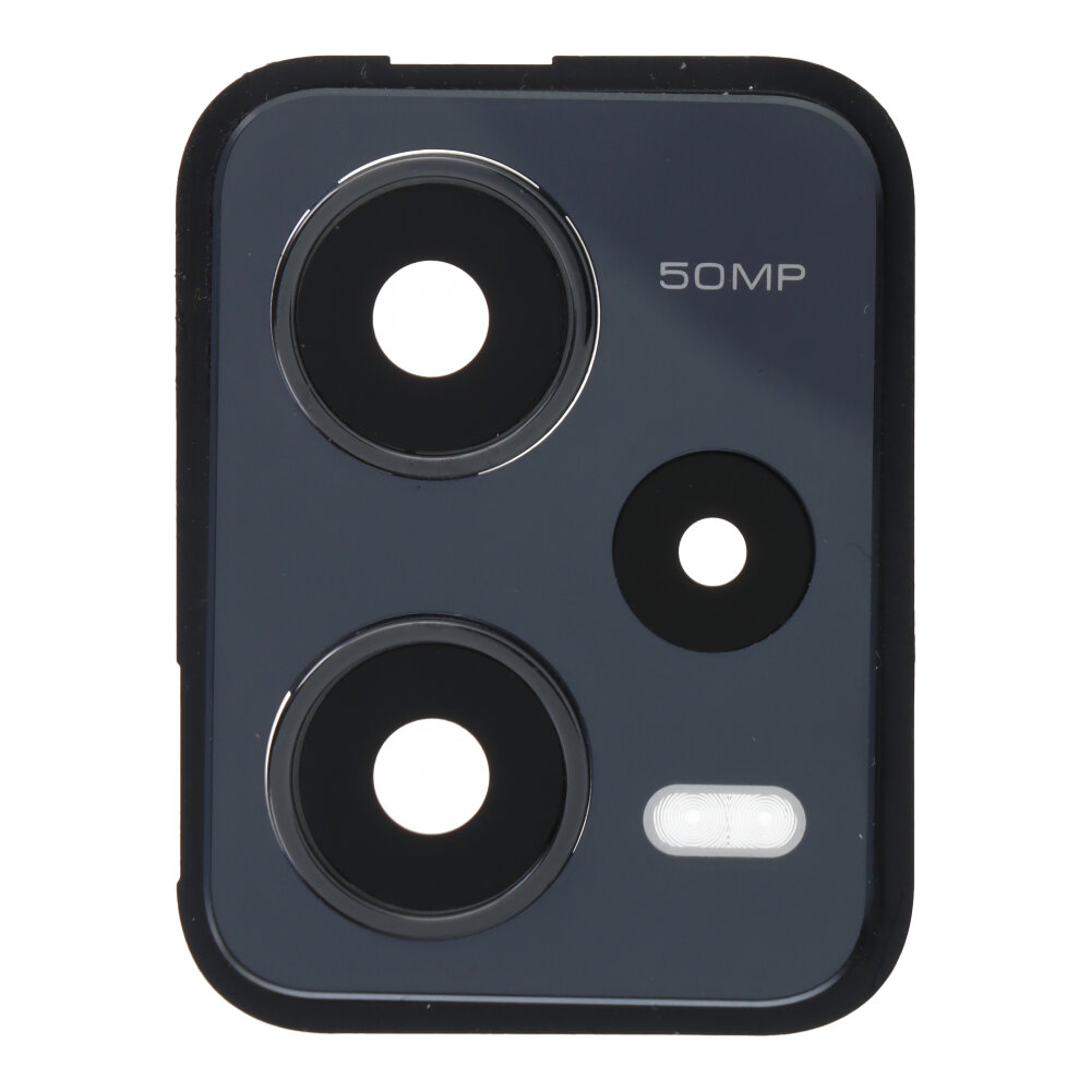 Sklíčko kamery s rámom Xiaomi Redmi Note 12 Pro 5G čierna farba - ORI