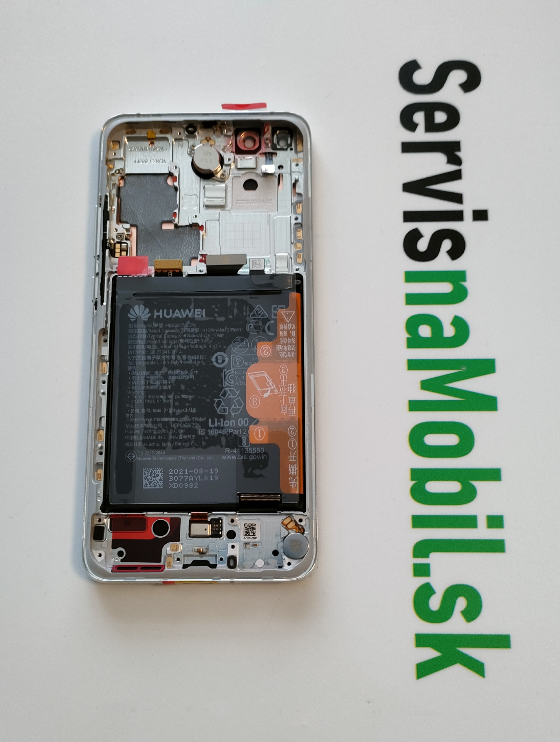 LCD Displej + Dotykové sklo + Rám + Batéria Huawei P40 Pro