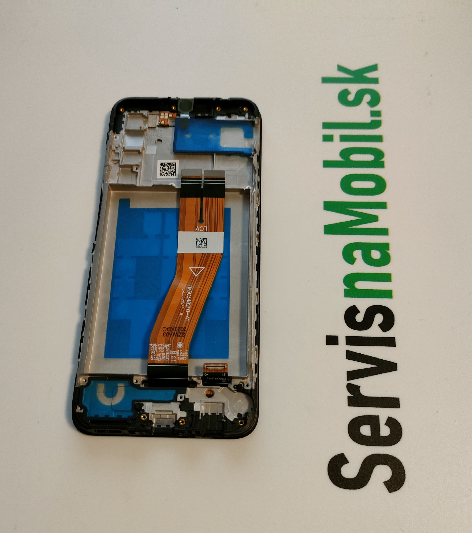 LCD displej + Dotykové sklo + Rám  Samsung Galaxy A03s A037G