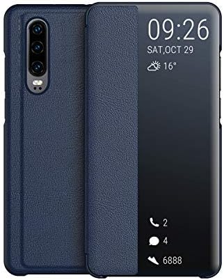 Originál puzdro Smart View Flip Huawei P30 knižkové modrá farba