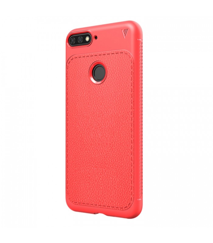 Puzdro Huawei Y6 2018 Litchi textúra červené