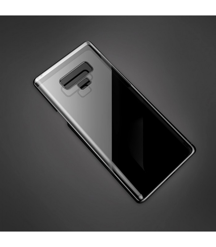 Puzdro Samsung Galaxy Note 9 N960F ultratenké priesvitné s čiernym rámikom