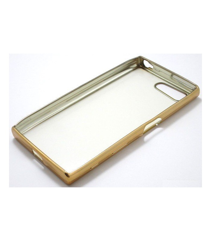 Puzdro Sony Xperia XZ ultra tenké priesvitné so zlatým rámom