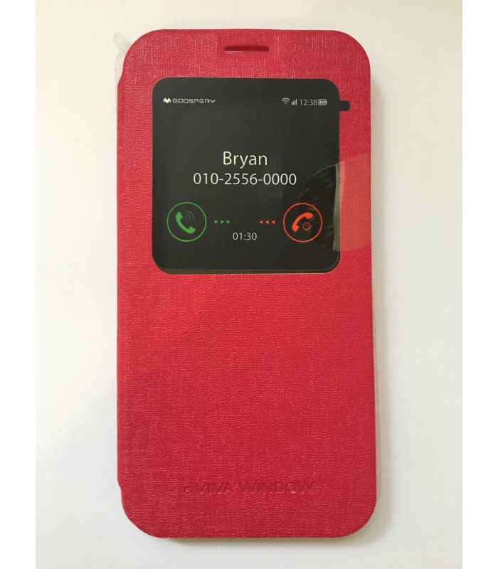 Puzdro Samsung Galaxy S6 Viva Window ružová farba