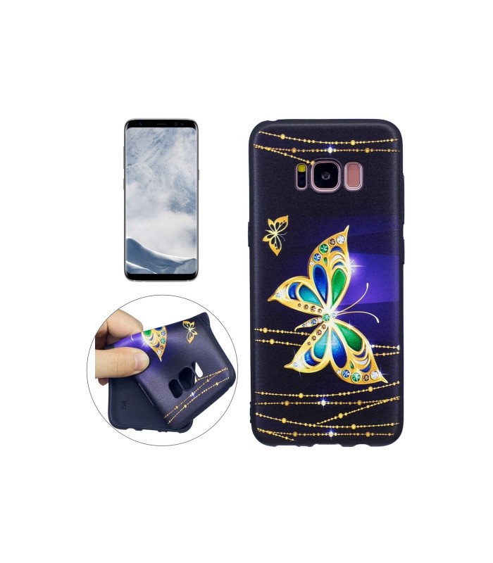 Puzdro Samsung Galaxy S8 silikónové, s motýľom