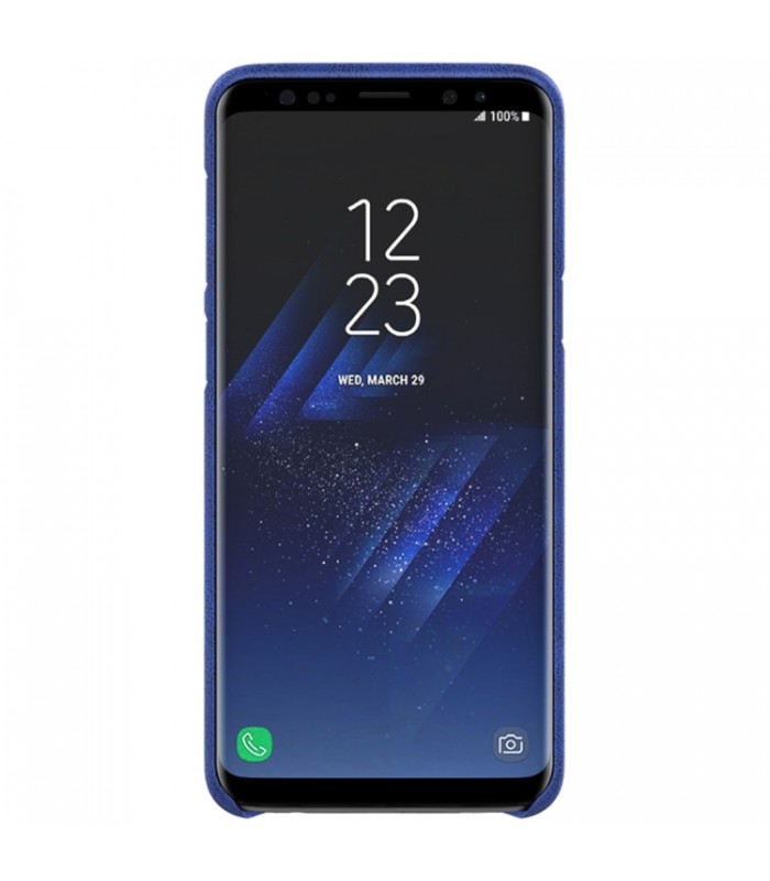Luxusné puzdro Samsung Galaxy S9 Plus tmavomodré so zlatým rámčekom