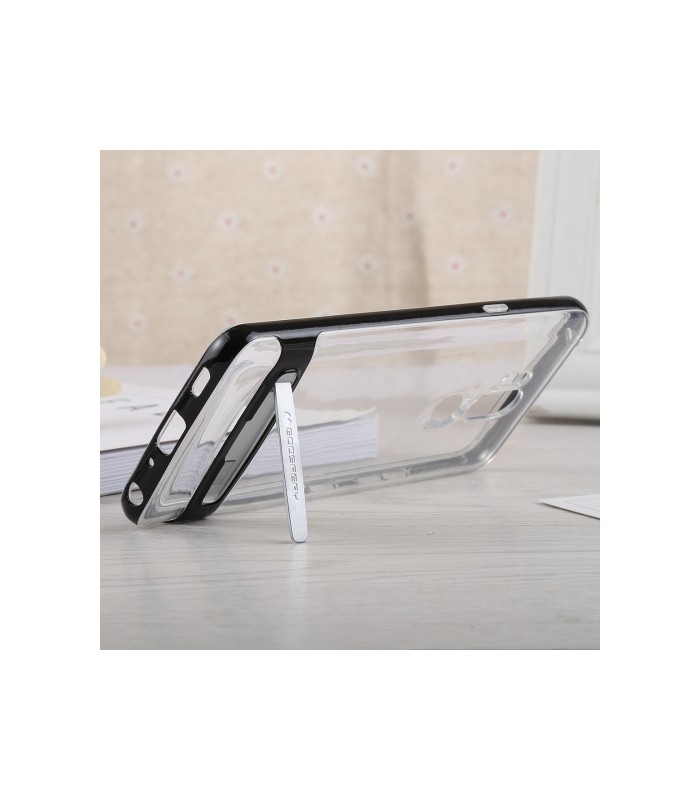 Puzdro Goospery LG G7 Thinq gumené s čiernym rámikom a držiakom