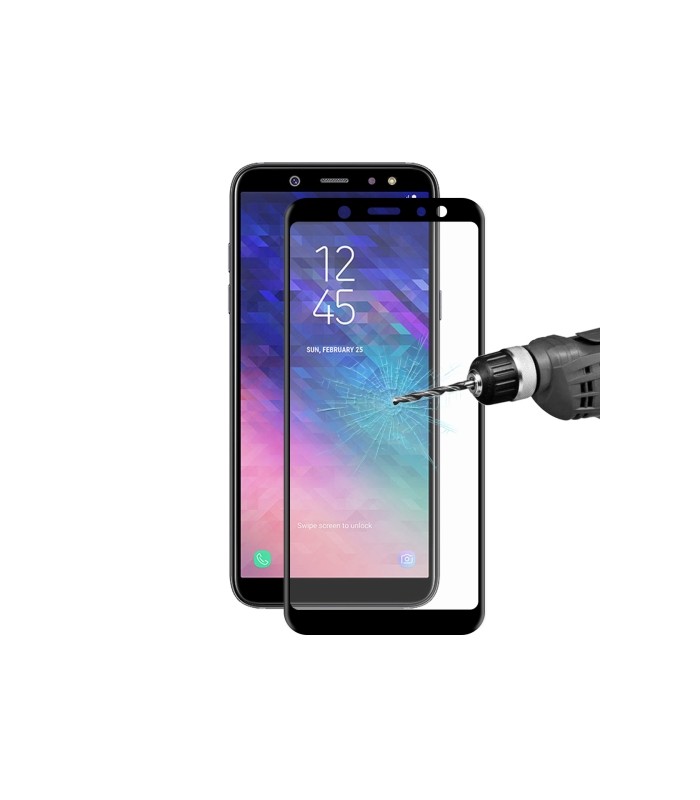 Ochranné tvrdené sklo 3D Samsung A6 Plus 2018 čierna farba