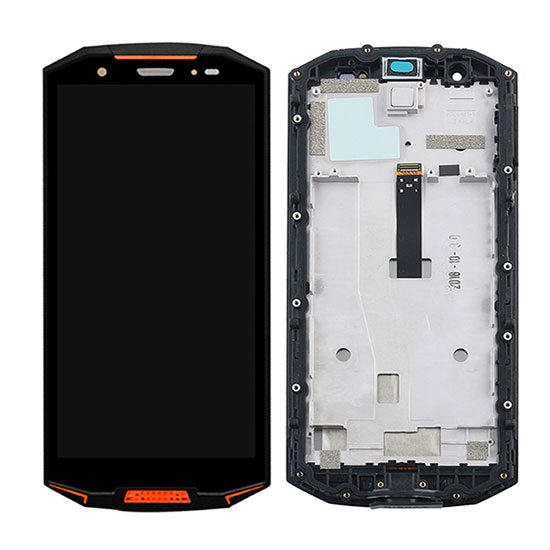 LCD displej a dotyková plocha s rámom DOOGEE S70 lite oranžová farba
