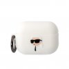 Karl Lagerfeld 3D Logo NFT Karl Head Silikonové Pouzdro pro Airpods Pro 2 White