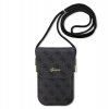 Guess PU 4G Metal Logo Script Phone Bag Black