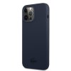 Lacoste Liquid Silicone Glossy Printing Logo Kryt pro iPhone 13 Pro Max Navy