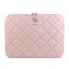 Guess PU Quilted 4G Metal Logo Obal na Notebook 13/14" Pink