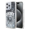 DKNY Liquid Glitter Arch Logo Zadní Kryt pro iPhone 14 Pro Max Black