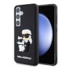 Karl Lagerfeld 3D Rubber Karl and Choupette Zadní Kryt pro Samsung Galaxy S24 Black