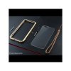 Puzdro iPhone 6 / 6s GINMIC so zlatým kovovým rámikom a priesvitným akrylovým krytom