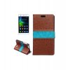 Knižkové puzdro Huawei Honor 4C hnedé s modrým pásikom
