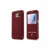 Luxusné puzdro Samsung Galaxy S6 s okienkom červené