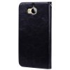Knižkové puzdro Huawei Y6 2017 kožená textúra čierne