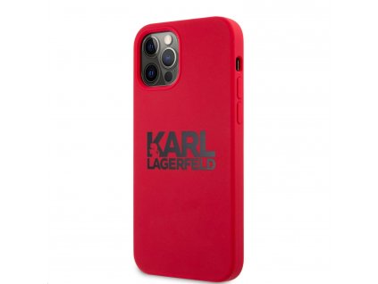 klhcp12mslklre stack black logo silikonovy kryt pro iphone 12 12 pro 6 1 red 6350059