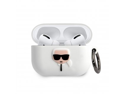 Karl Lagerfeld - Airpods Pro obal biely KLACAPSILGLWH