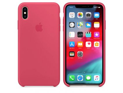 Puzdro MUJP2ZMA Apple iPhone XS Max Silicone Case – Hibiscus