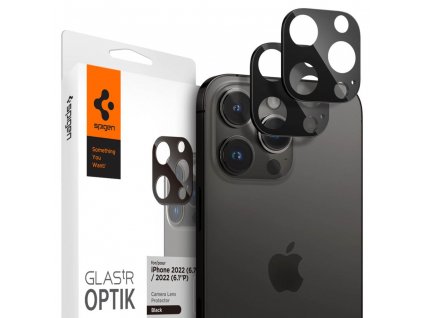 Spigen Optik.TR Kamera iPhone 14 Pro / 14 Pro Max Čierna