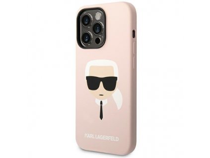 karl lagerfeld klhcp14xslkhlp pink silicone karls head kryt iphone 14 pro max 1