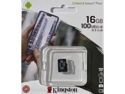 kingston canvas select plus micro sdhc 16gb class 10 uhs i 100mbs sdcs216gbsp
