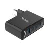 Rixus cestovný adaptér GaN 100W USB-C 3x USB 1x