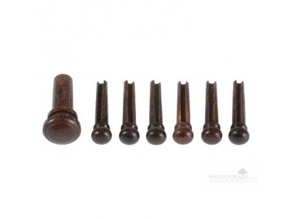 Sada kytarových žaludů a kolíků do kobylek (7 ks) /tamarind/