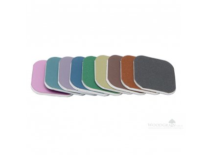 Brusné polštářky Micro Mesh - barevné značení (9 kusů) 50 x 50 mm