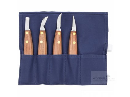 Sada japonských řezbářských nožů na vrubořez - 4 ks